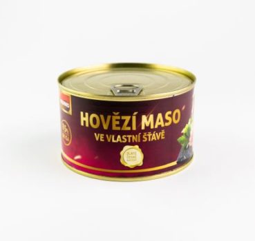 Hovězí maso ve vlastní šťávě 85 %, 400 g