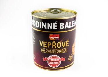 Vepřové na žampionech 50 %, 800 g XXL