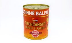 Trenčanský párek s fazolí, 800 g XXL