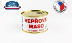 Vepřové maso ve vlastní šťávě 85% (vyrobeno dle původní receptury), 400 g