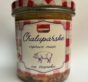 Chalupářské vepřové maso na česneku 90 %, 280 g