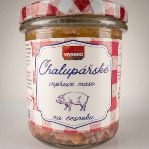 Chalupářské vepřové maso na česneku 90 %, 280 g